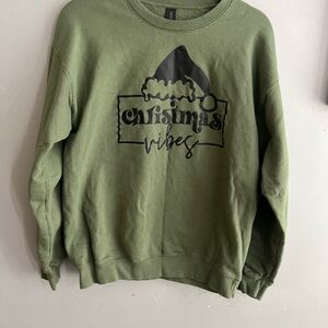 Gildan Green Festive Vibes Sweatshirt